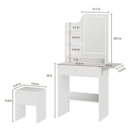 Haewon Vanity Desk White