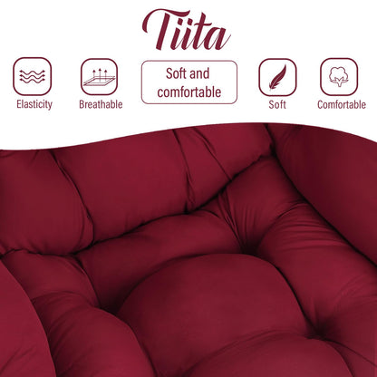 Tiita Velvet Lounge Chair with Ottoman