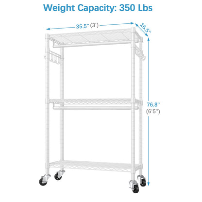 VIPEK R2 Rolling Clothes Rack with Wheels