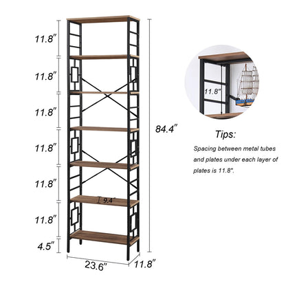 HOMISSUE 84" Metal Bookshelf