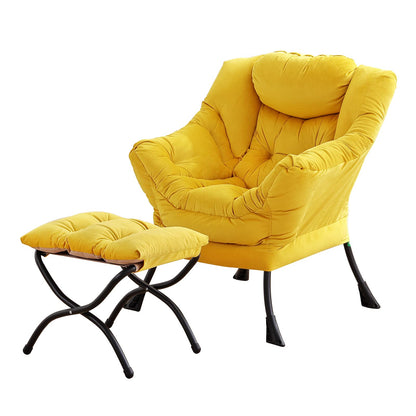Tiita Velvet Lounge Chair with Ottoman