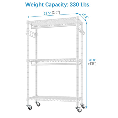 VIPEK R2 Rolling Clothes Rack with Wheels