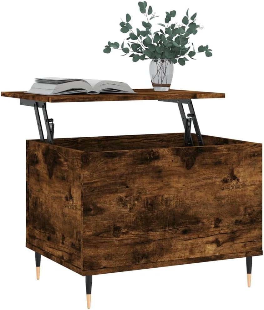 Black Wood & Metal Coffee Table