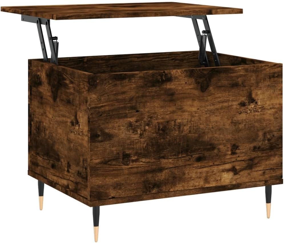 Black Wood & Metal Coffee Table