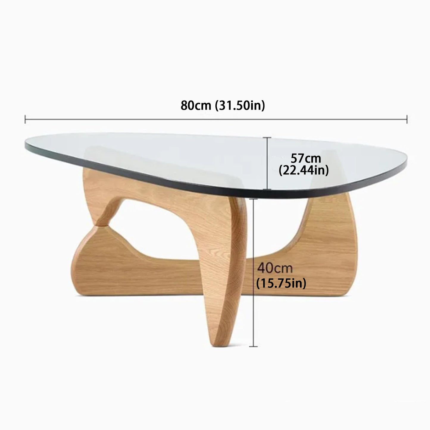 EASYSOUL 32" Glass Coffee Table