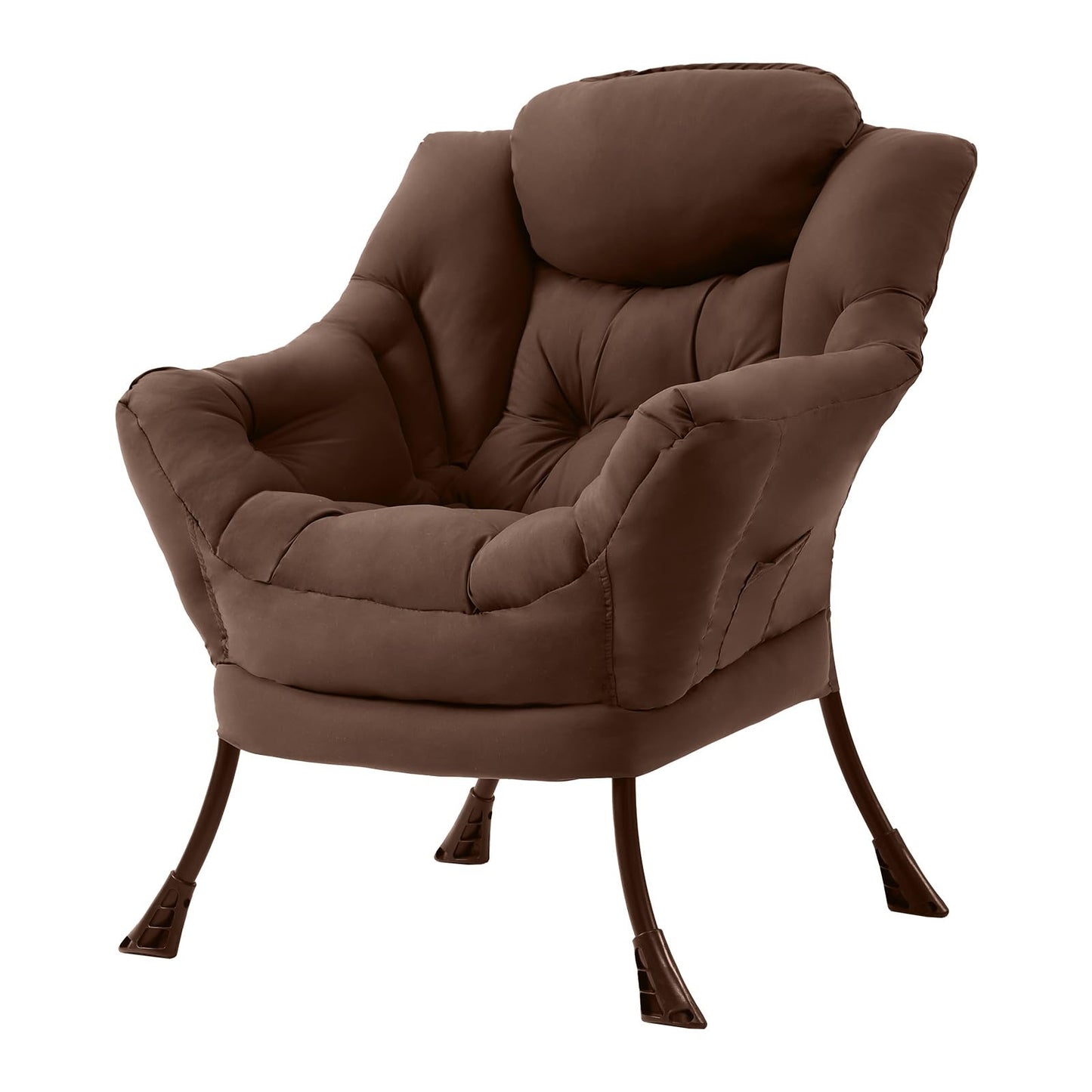 Tiita Velvet Lounge Chair with Ottoman