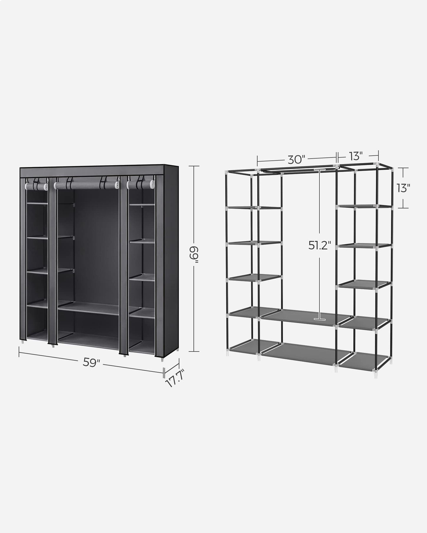 SONGMICS Portable Closet Wardrobe