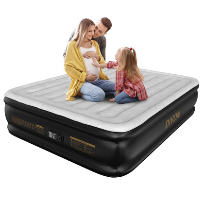 DIVON 18" Queen Air Mattress with Built-In Pump