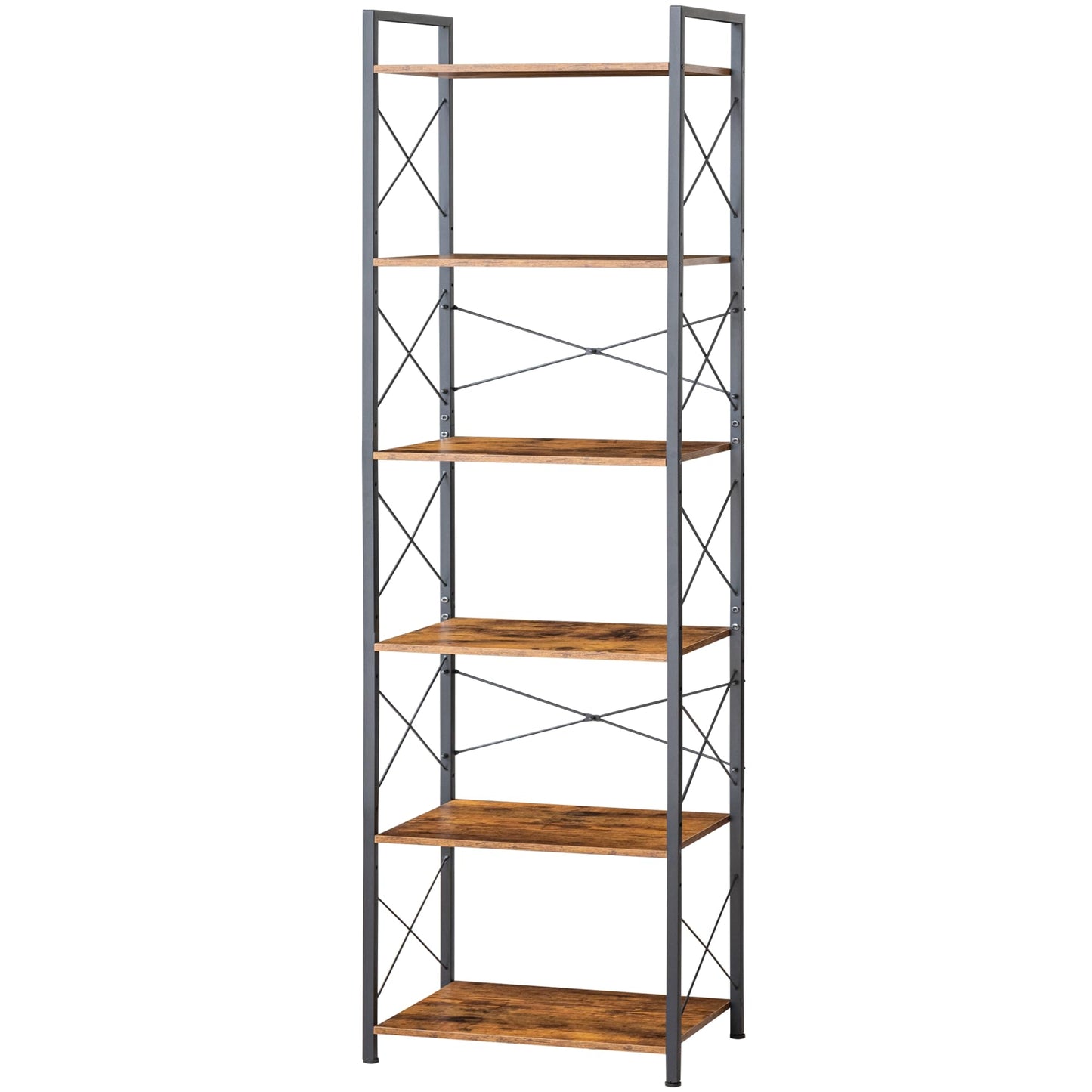 HCHQHS 4-Tier Industrial Bookshelf
