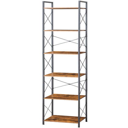 HCHQHS 4-Tier Industrial Bookshelf