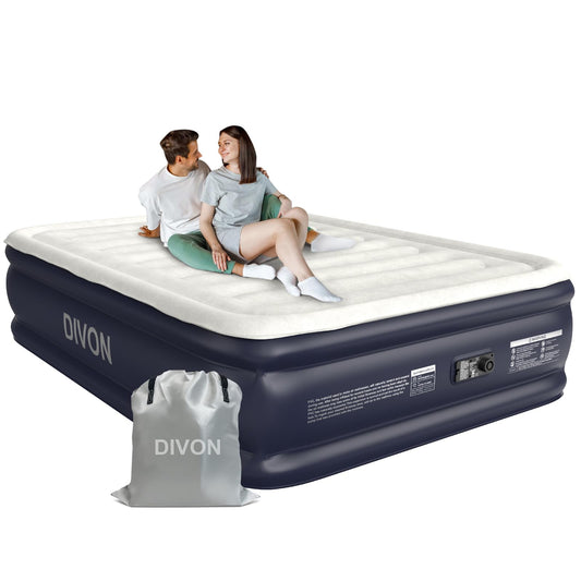 18" Queen Air Mattress with Built-In Pump