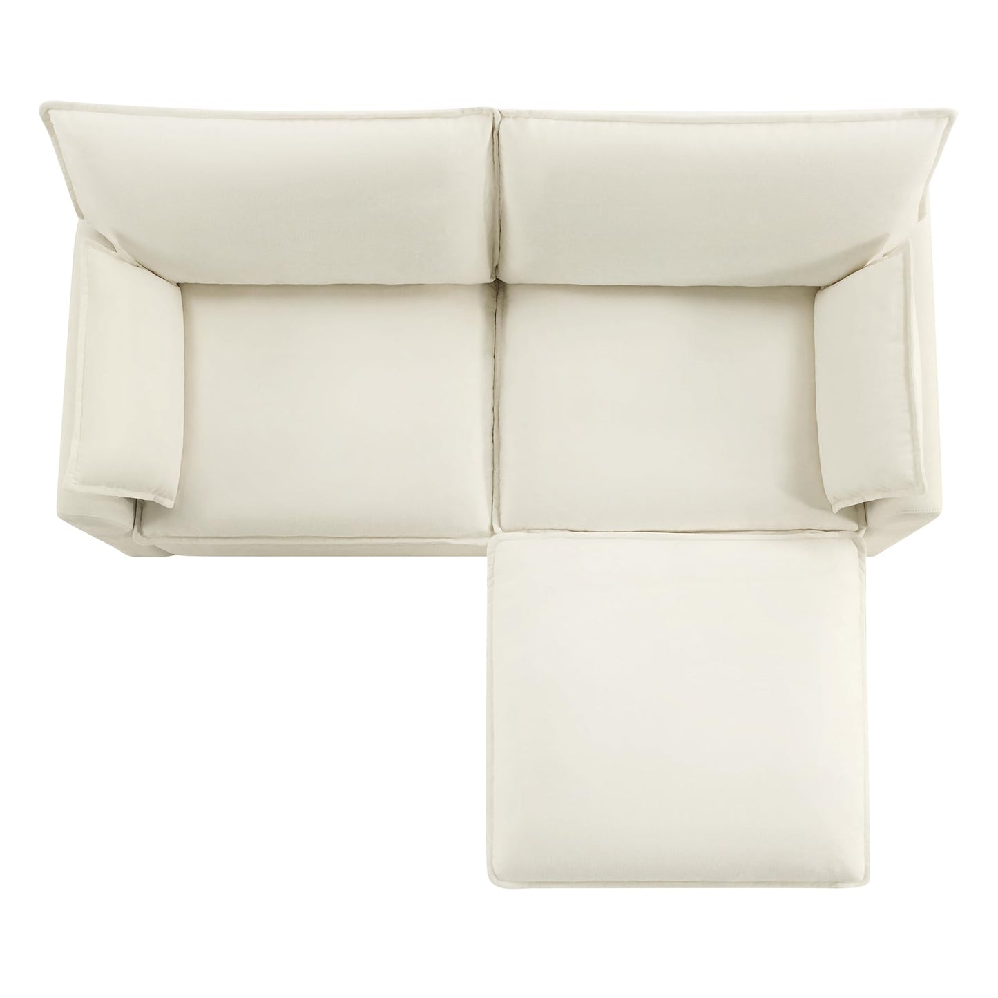 CHITA 6-Seater U Sofa – Cream