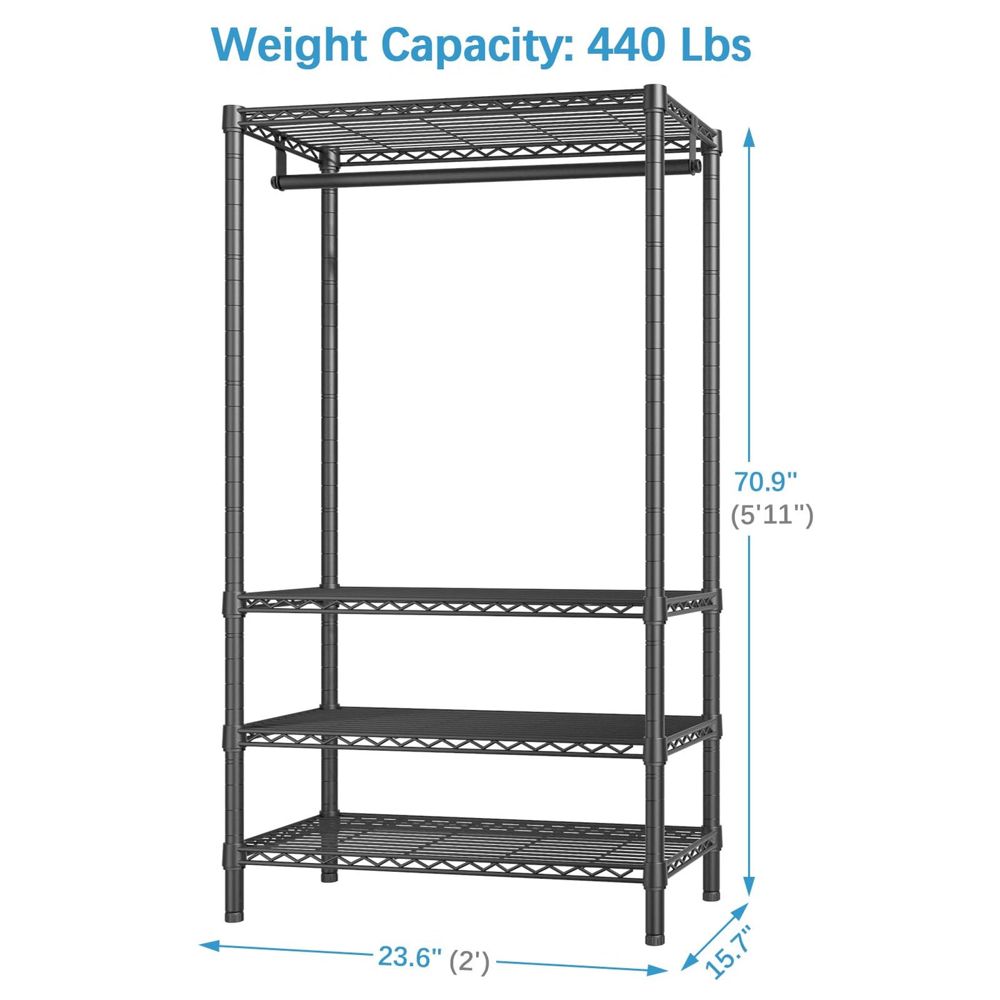 VIPEK V1 4-Tier Heavy Duty Garment Rack