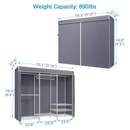 VIPEK V5C Heavy Duty Covered Clothes Rack