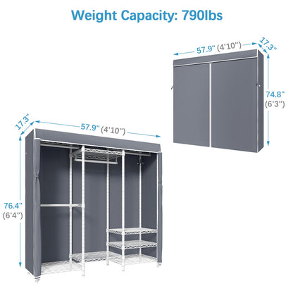 VIPEK V5C Heavy Duty Covered Clothes Rack