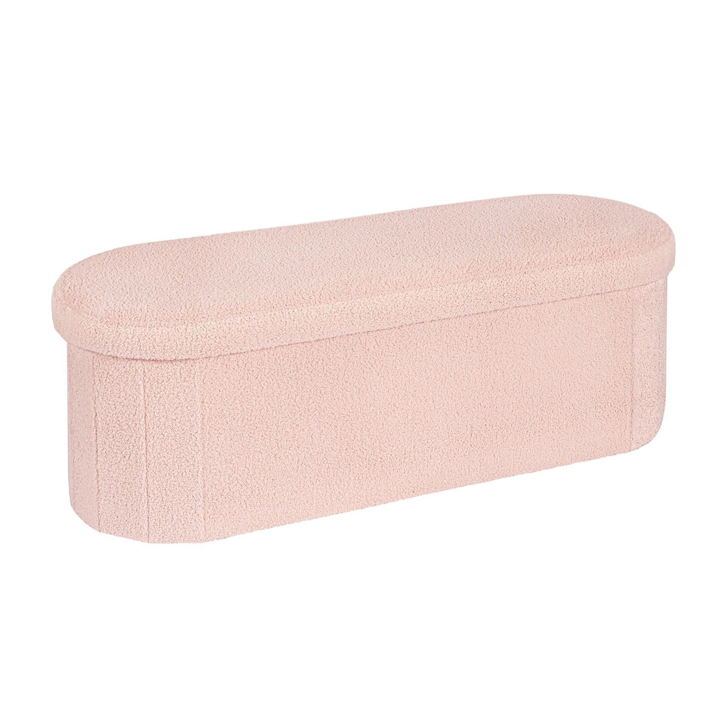 FSOBEIIALEO 43.3" Sherpa Storage Ottoman Bench