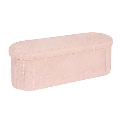 FSOBEIIALEO 43.3" Sherpa Storage Ottoman Bench