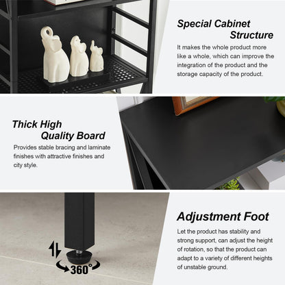 HOMISSUE 7-Tier Rustic Bookshelf