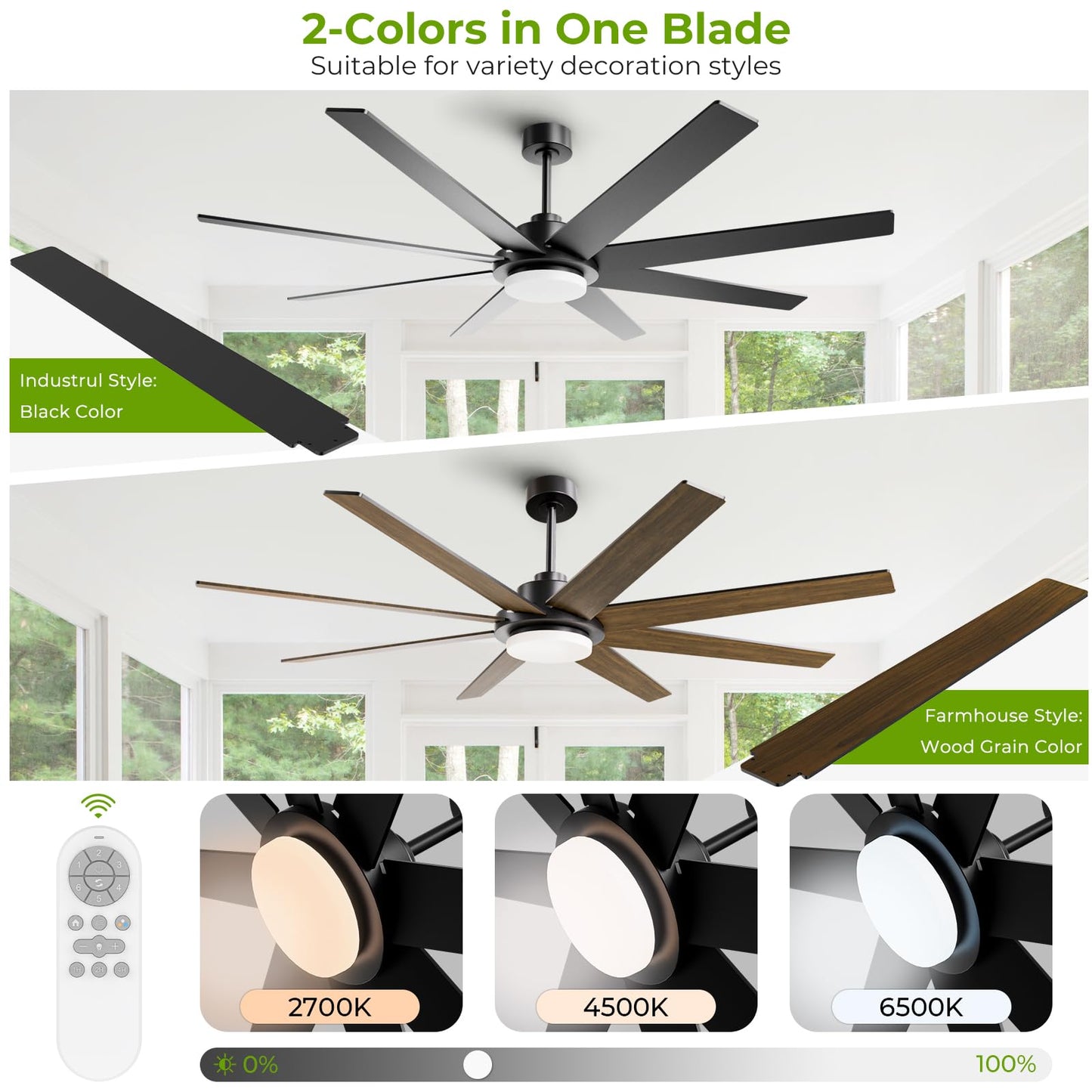 72" LED Ceiling Fan