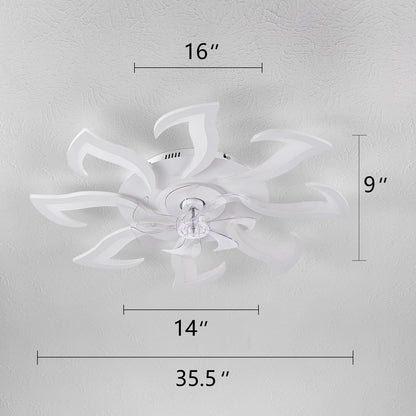 32" Black Ceiling Fan with Light