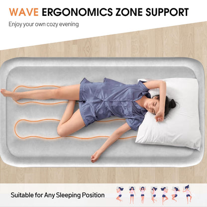 DIVON 18" Queen Air Mattress with Built-In Pump