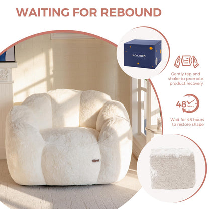 MAXYOYO Floral Bean Bag Chair – Beige