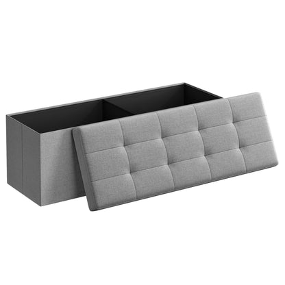 SONGMICS MAZIE 43" Folding Storage Ottoman Bench