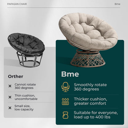 BME 40" Wicker Papasan Chair