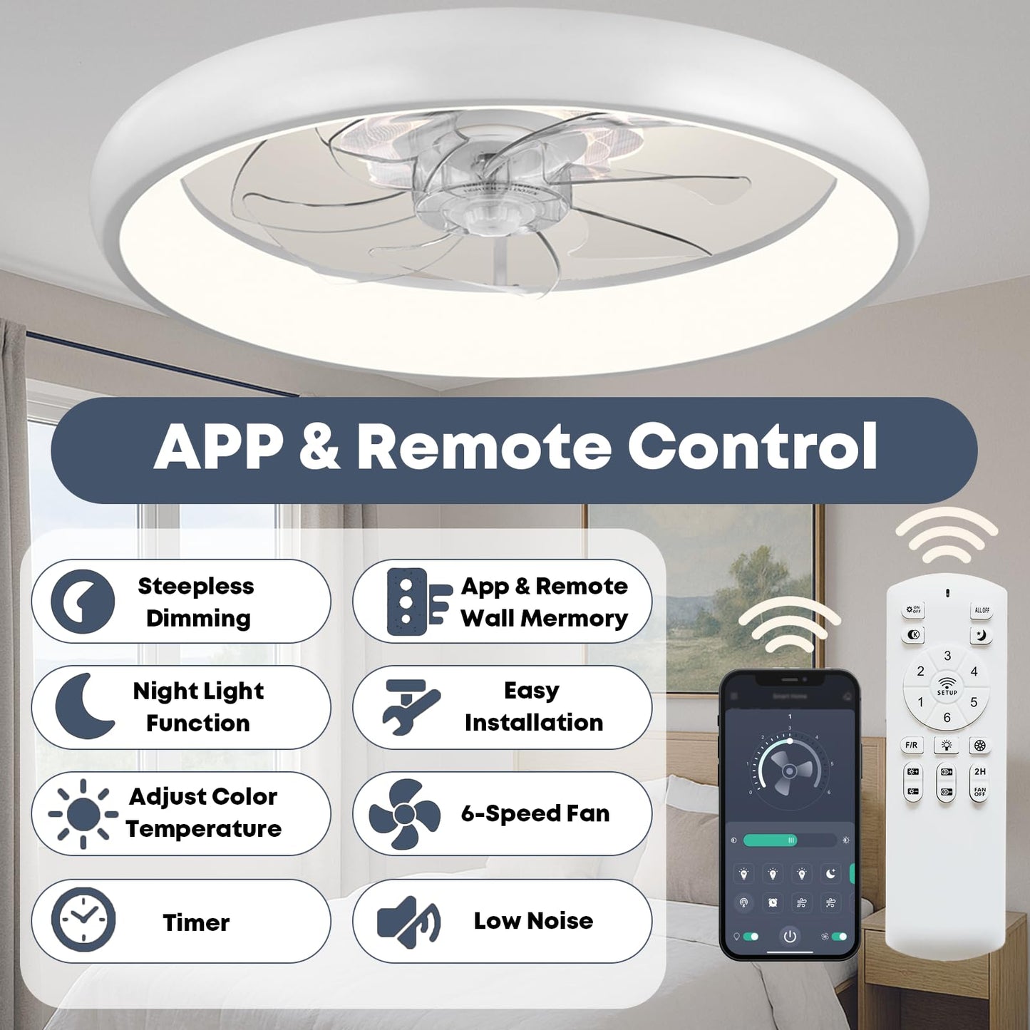 20" Ceiling Fan with Light