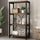 5-Tier Industrial Wood & Metal Bookcase