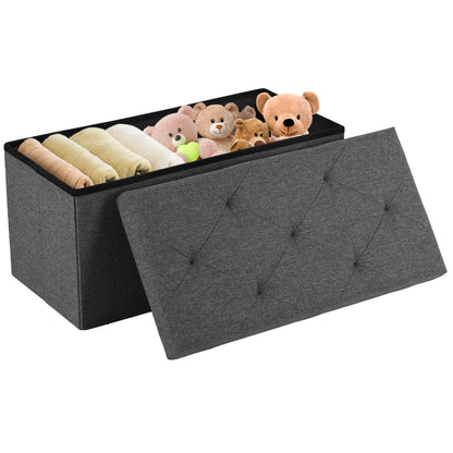 DUMOS 30" Foldable Storage Ottoman Bench