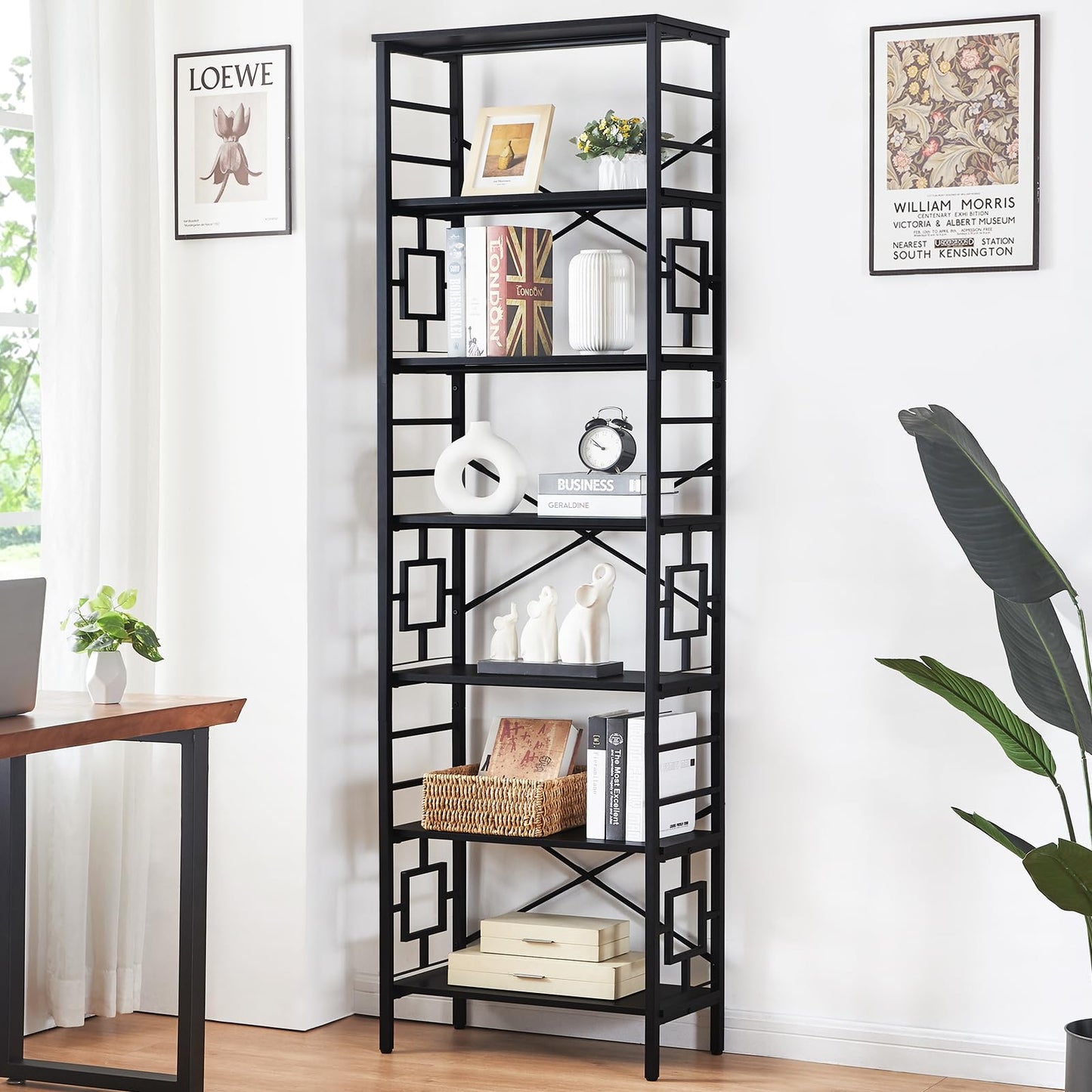 HOMISSUE 84" Metal Bookshelf