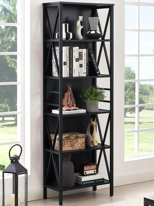HOMISSUE 7-Tier Rustic Bookshelf