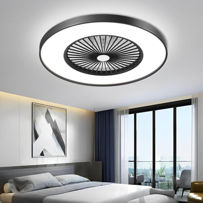 24" Bladeless LED Ceiling Fan – Black
