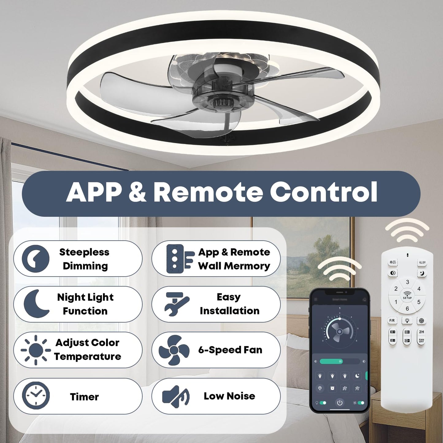 20" Ceiling Fan with Light