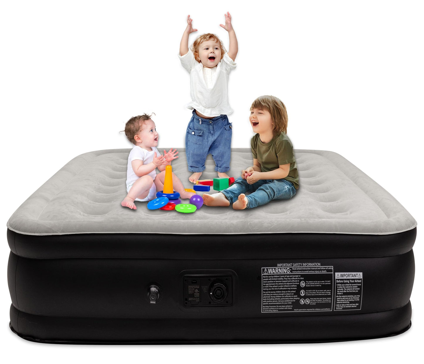 16" Queen Air Mattress with Built-In Pump