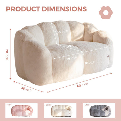 MAXYOYO Floral Bean Bag Chair – Beige