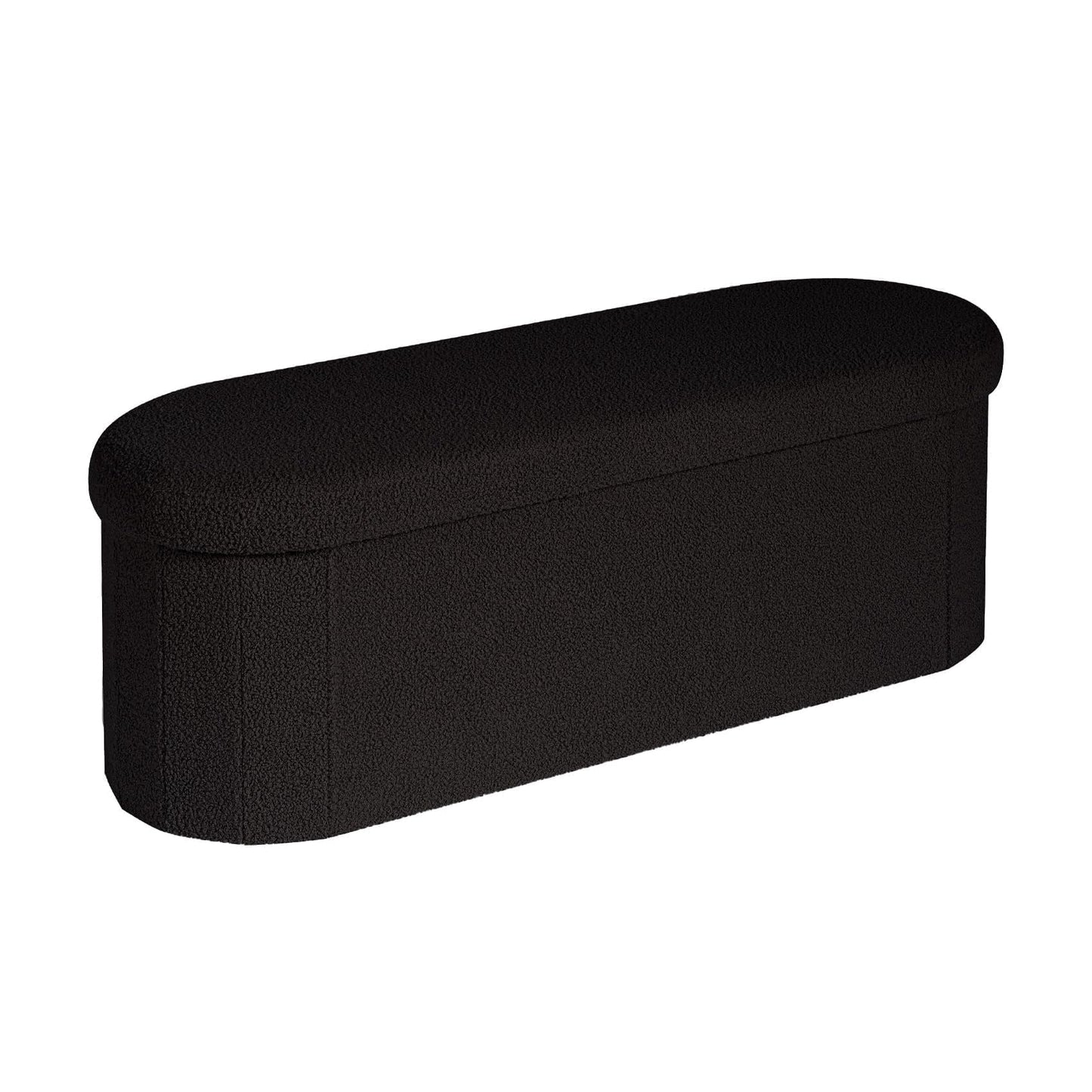 FSOBEIIALEO 43.3" Sherpa Storage Ottoman Bench