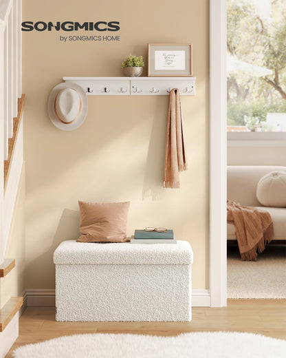 SONGMICS Storage Ottoman Bench, 15"x30"x15"