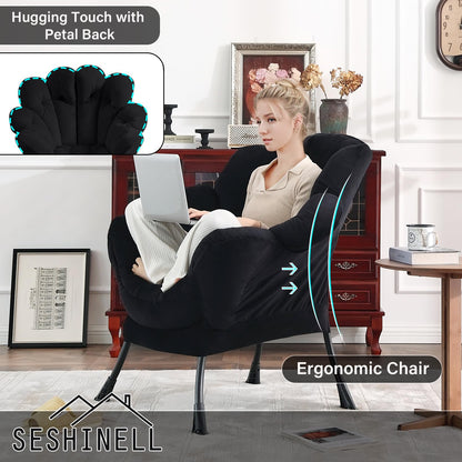 Butterfly Chair with Ottoman – Khaki Velvet