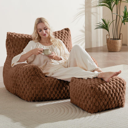 Giant Bean Bag Sofa with Ottoman