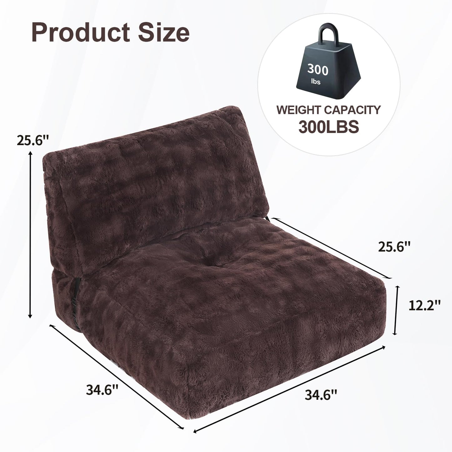 Comfy Floor Sofa Bean Bag Chair – Brown
