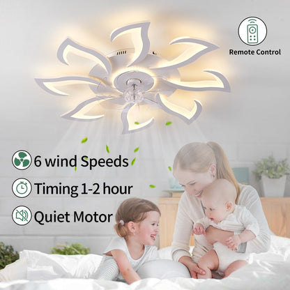 32" Black Ceiling Fan with Light