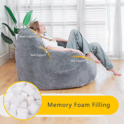 Giant Grey Bean Bag Chair