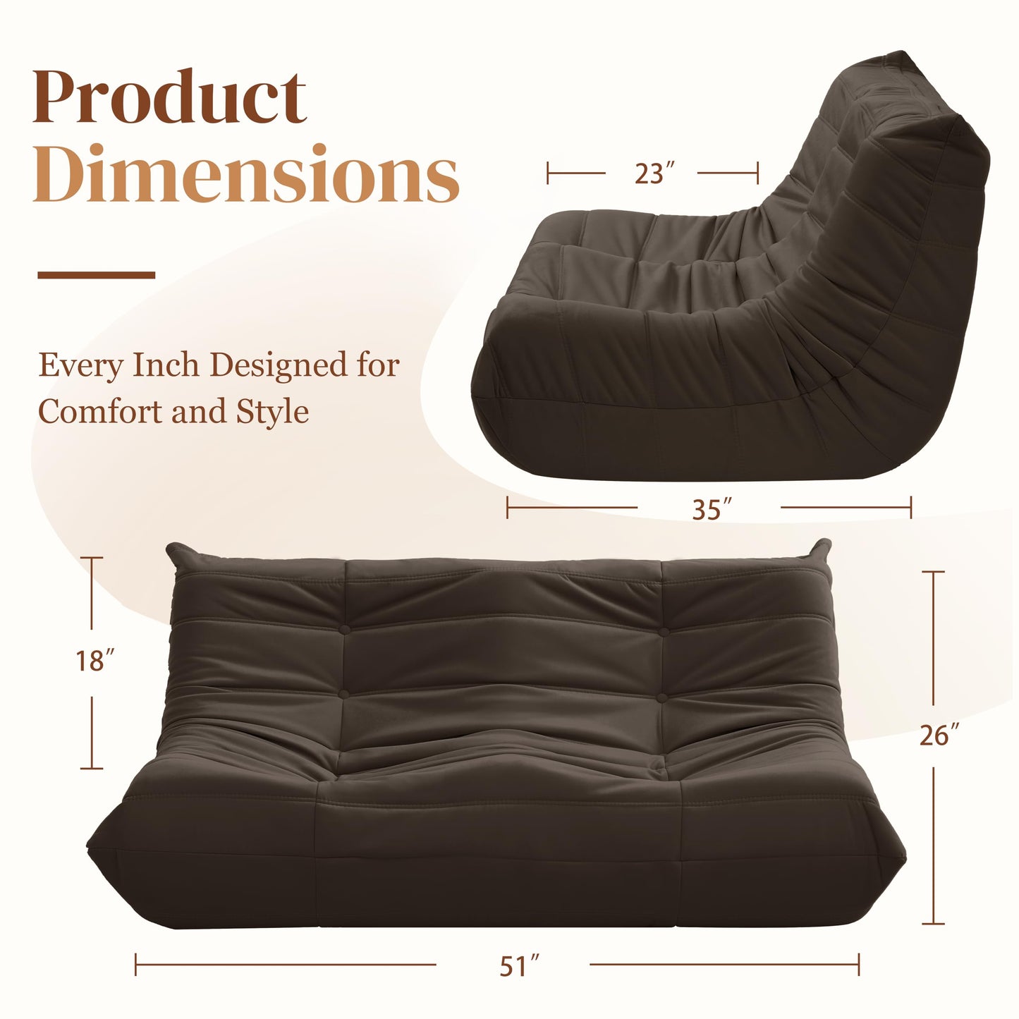 Dark Gray Bean Bag Chair