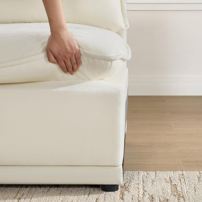 CHITA 6-Seater U Sofa – Cream