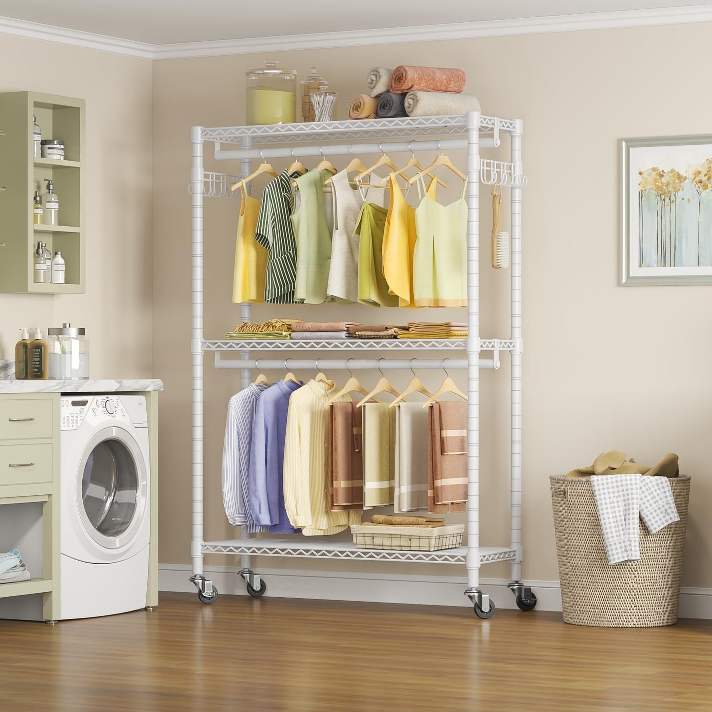 VIPEK R2 Rolling Clothes Rack with Wheels