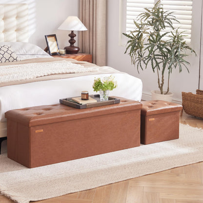 HAUSFRAU 31.5" Storage Ottoman Bench
