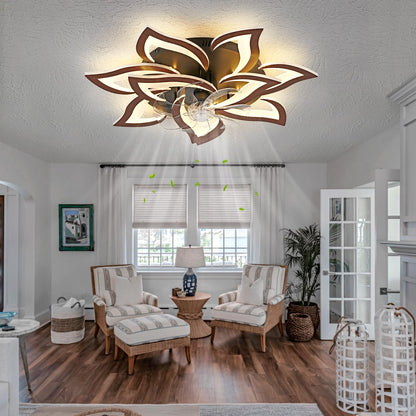32" Black Ceiling Fan with Light