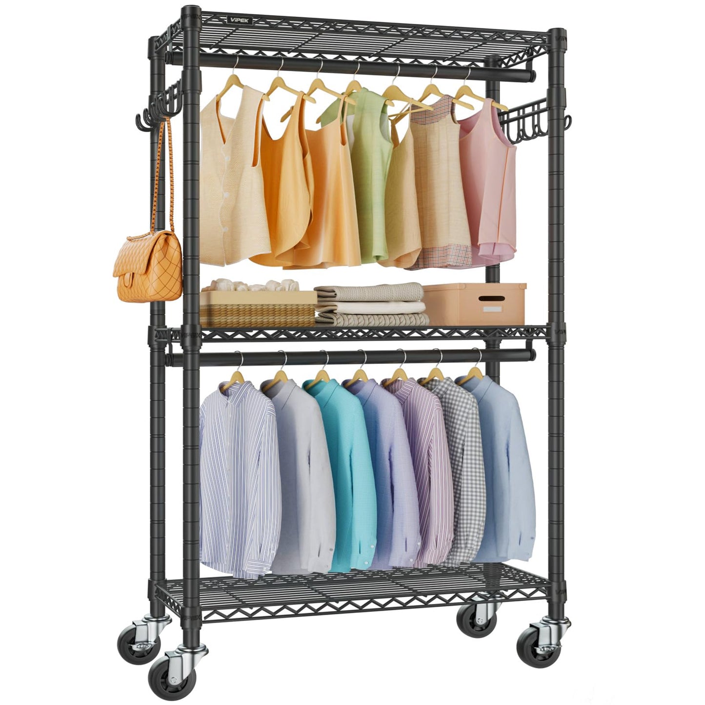 VIPEK R2 Rolling Clothes Rack with Wheels